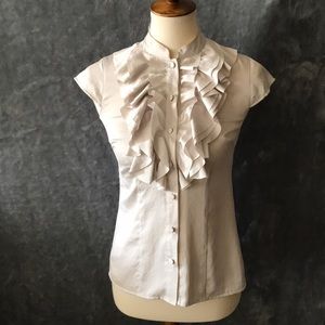 Ann Taylor LOFT Beige Blouse XSP